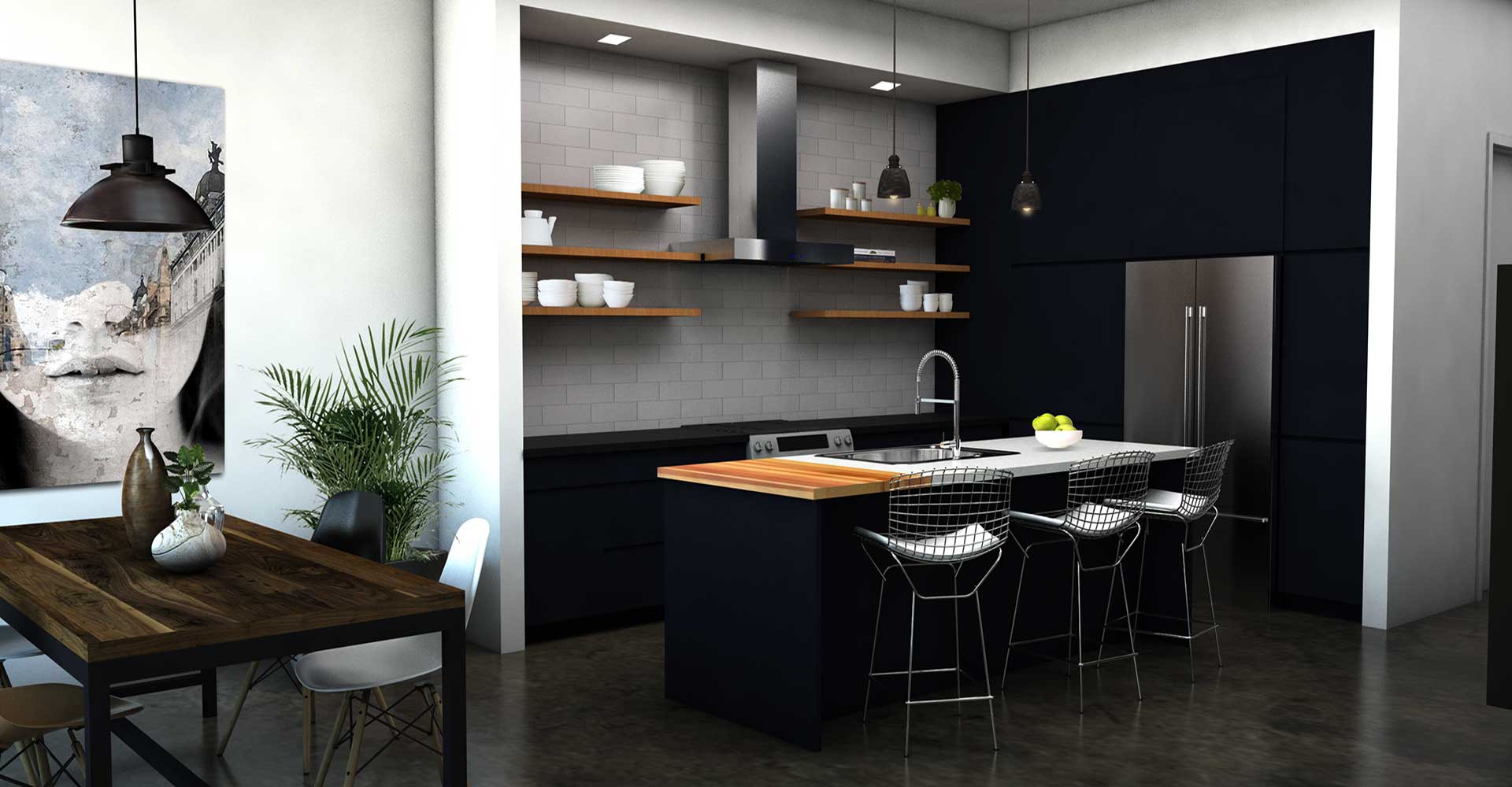 Kitchen Base Rendering Image